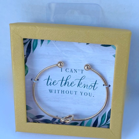 Love Knot Bridesmaid Bracelet- I Can't Tie The Knot Without You - Picture 1 of 3
